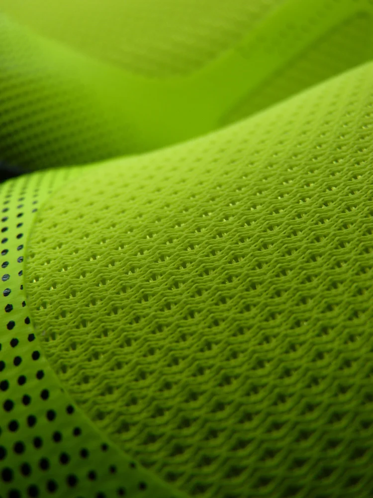 Close up shot of a polyester fabric